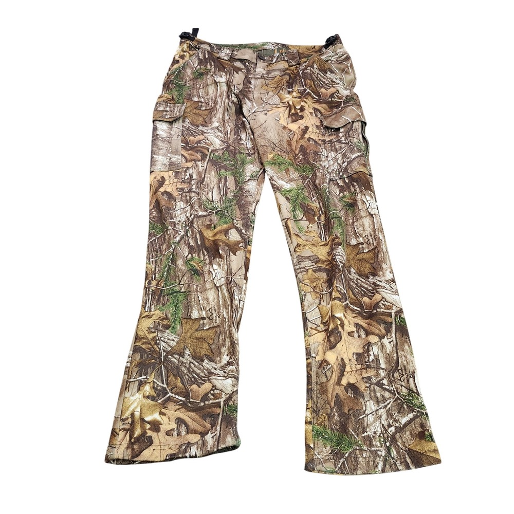 ScentLok Cargo Pants Mens L 07420-056 Realtree Camo Adjustable Waist EUC